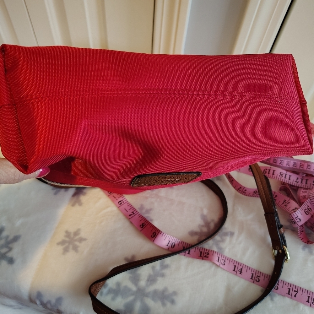 G.H.Bass Red Canvas Crossbody Bag - Picture 10 of 12